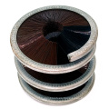 Cepillo de bobina de entrada de cable de nylon negro industrial/ maquinaria en espiral